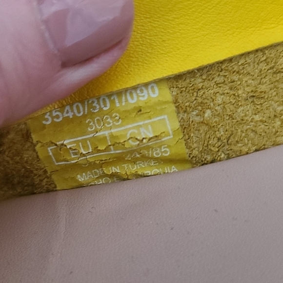 ZARA trafaluc Yellow Leather Ballet flats EUR 37 / US 6.5 Ballerina - Picture 4 of 12